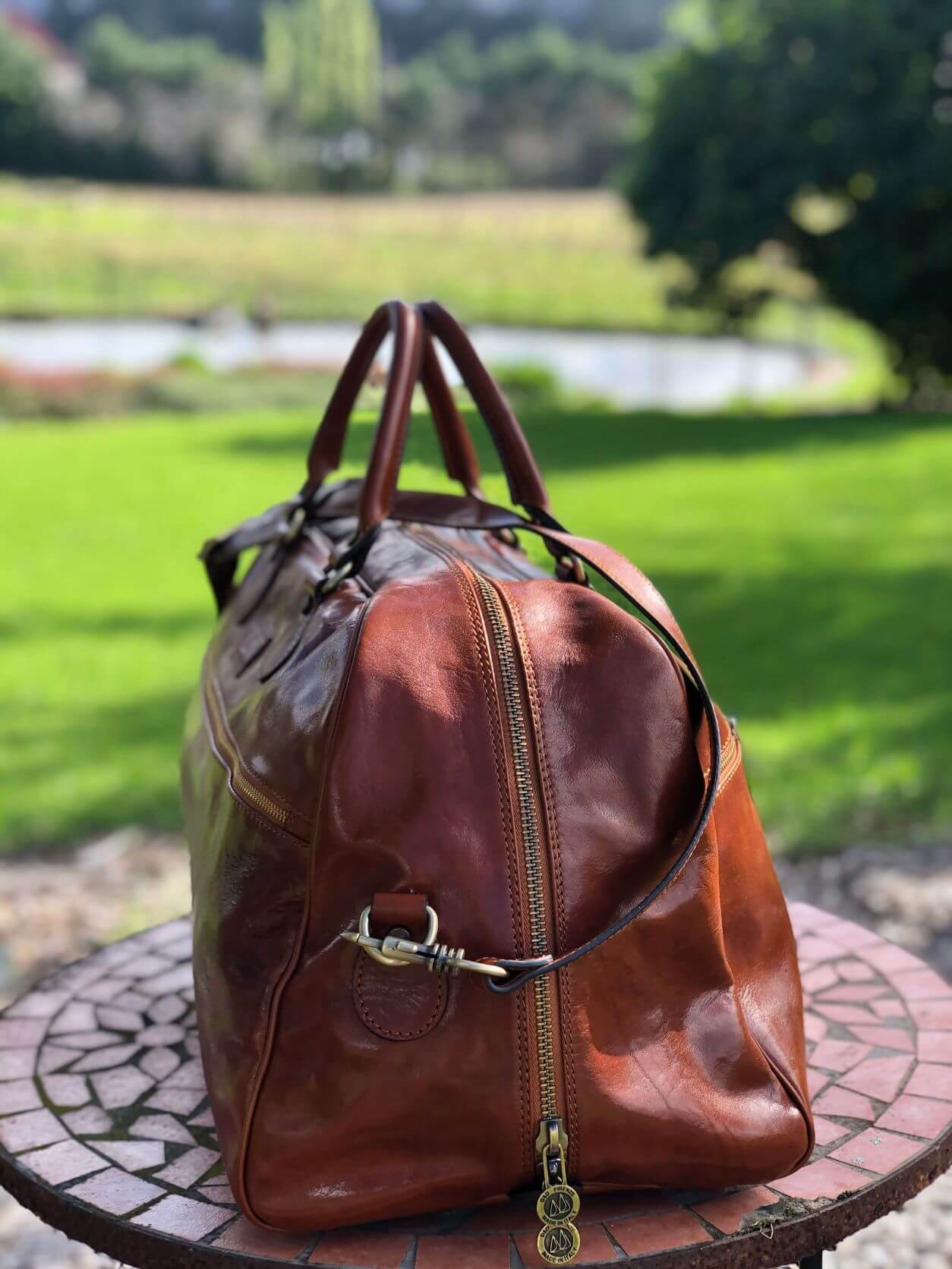 Leather Duffle Bag Lorenzo - Leather Bags NZ