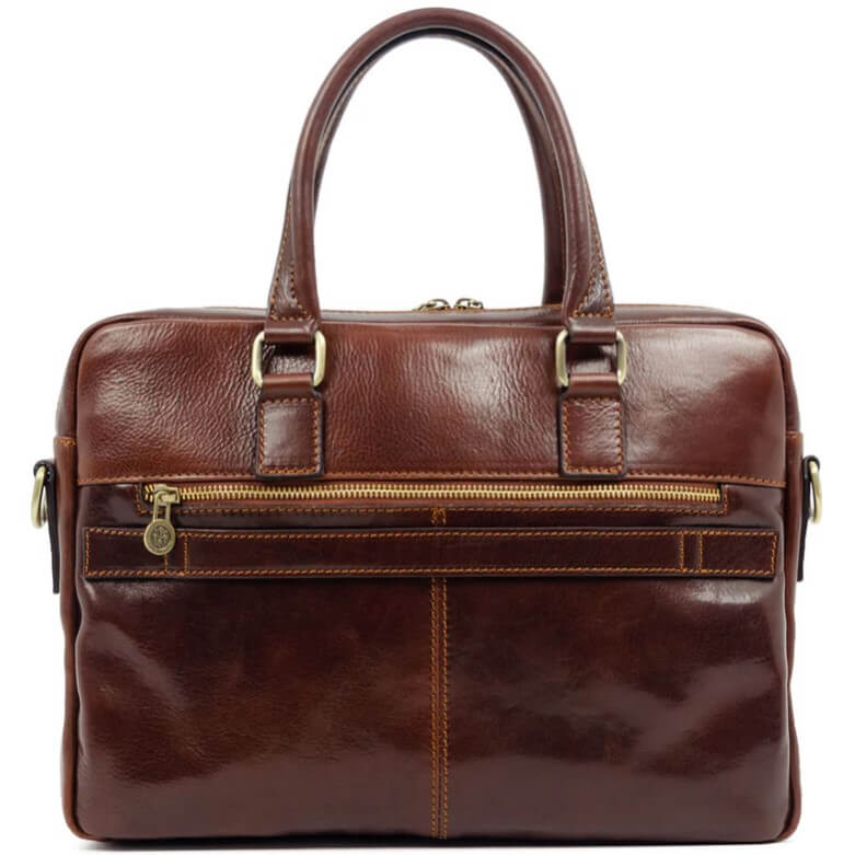 Leather Laptop Bag with Shoulder Strap – Orlando - Leather Bags NZ
